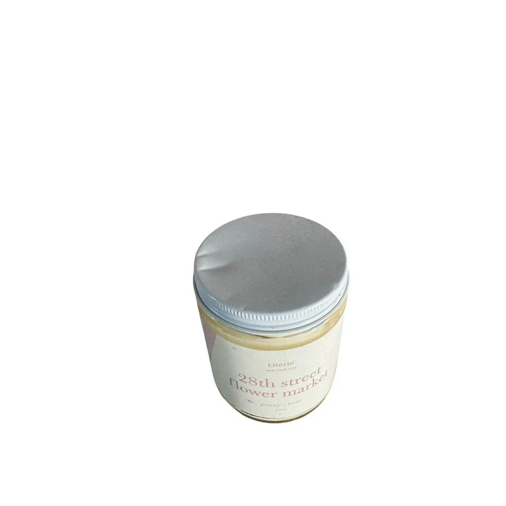 New Literie NYC Inspired Scented Candle 28th Street Flower Market Peony & Rose